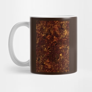 Special processing. Autumn leaves. So beautiful. Brown and yellow. Mug